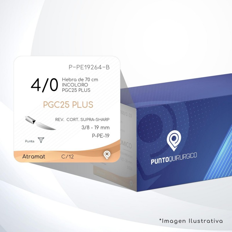 P-PE19264-B 4/0 Aguja 3/8 - 19 P-PE19264-B 4/0 Aguja 3/8 - 19