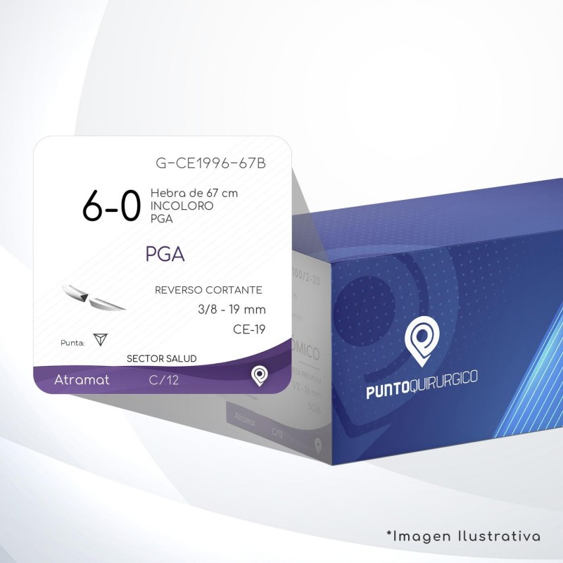 G-CE1996-67B 6-0 Aguja 3/8 - 19