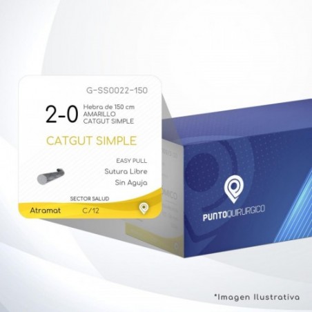 G-SS0022-150 2-0 Aguja   EASPULL  S/A Hebra de 150 cm Cirugía General C/12