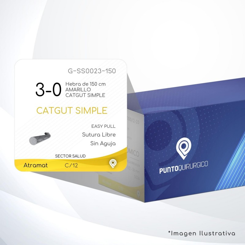 G-SS0023-150 3-0 Aguja   EASPULL  S/A Hebra de 150 cm Cirugía General C/12