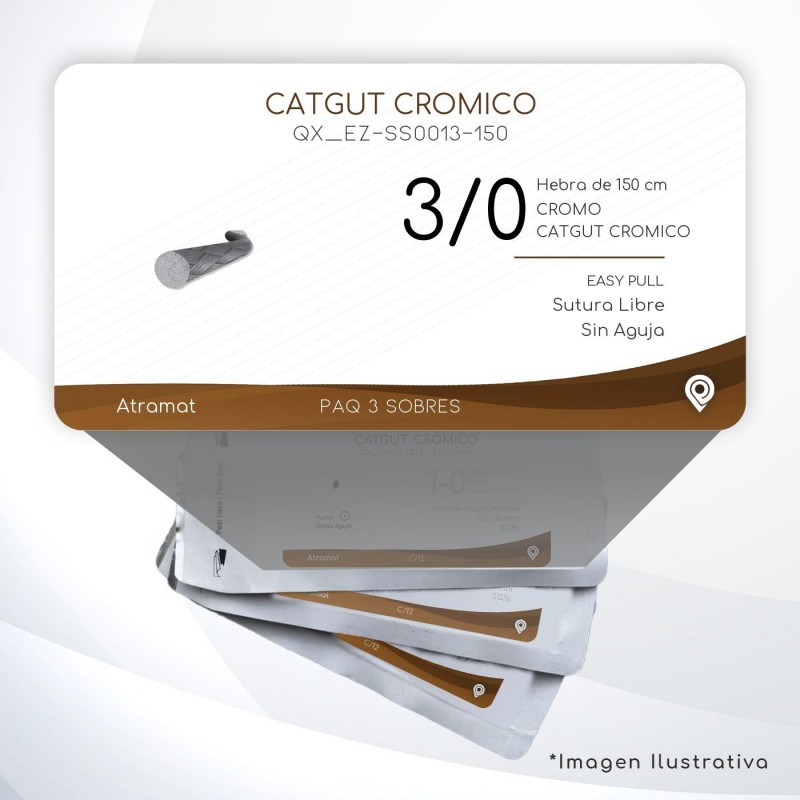EZ-SS0013-150 3/0 Aguja   EASPULL S/A Hebra de 150 cm Cirugía General