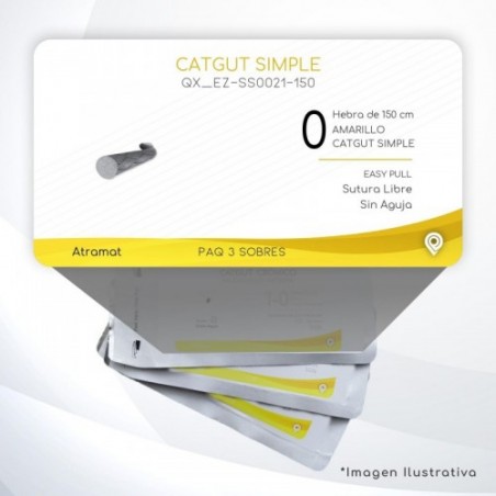 EZ-SS0021-150 0 Aguja   EASPULL  S/A Hebra de 150 cm Cirugía General C/3 piezas