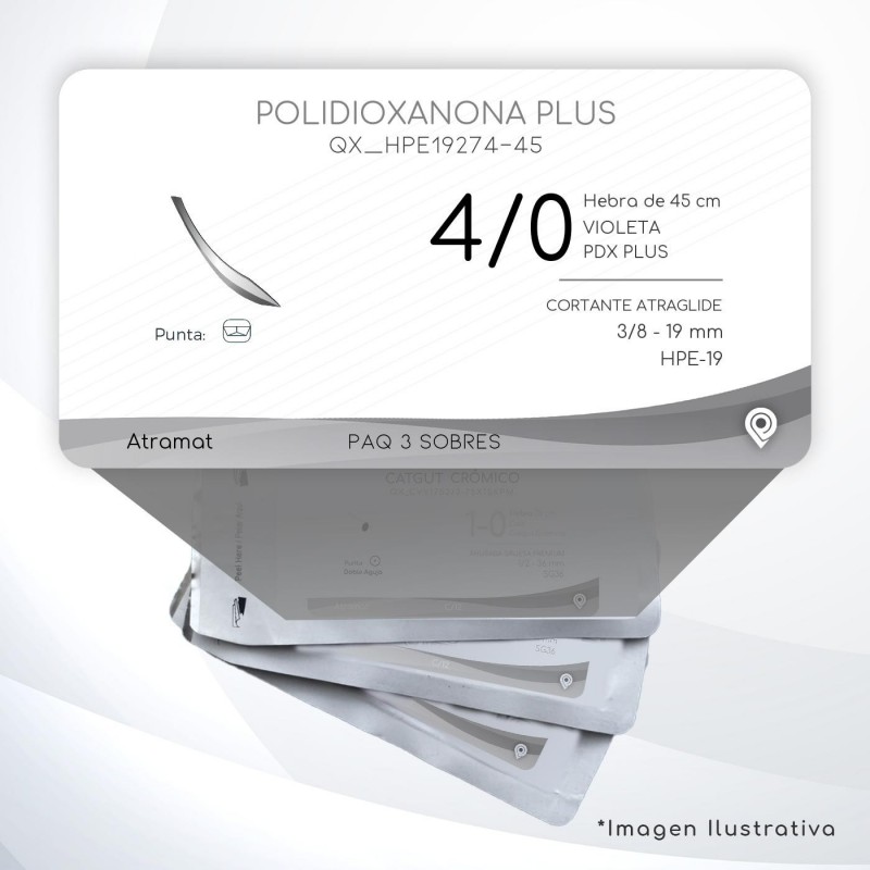 HPE19274-45 4/0 Aguja 3/8 - 19