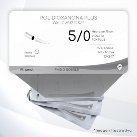 CVS17275/2 5/0 Aguja 1/2 - 17