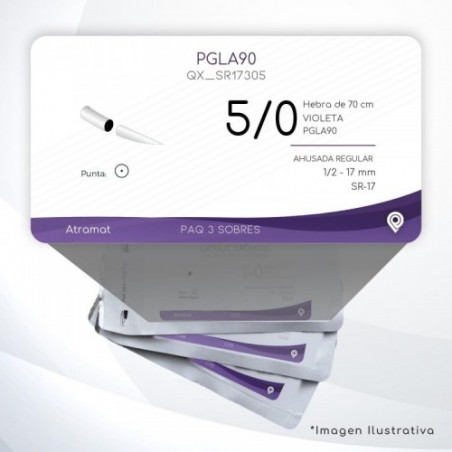 SR17305 5/0 Aguja 1/2 - 17