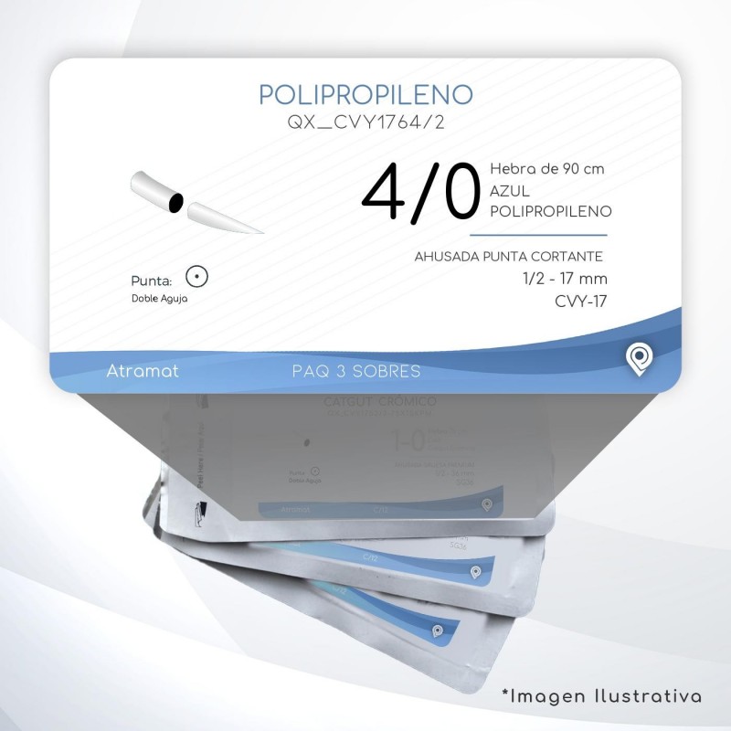 CVY1764/2 4/0 Aguja 1/2 - 17