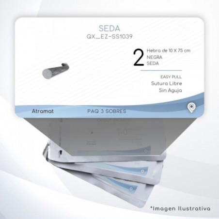 EZ-SS1039 2 Aguja   EASPULL  S/A Hebra de 10 X 75 cm Cirugía General