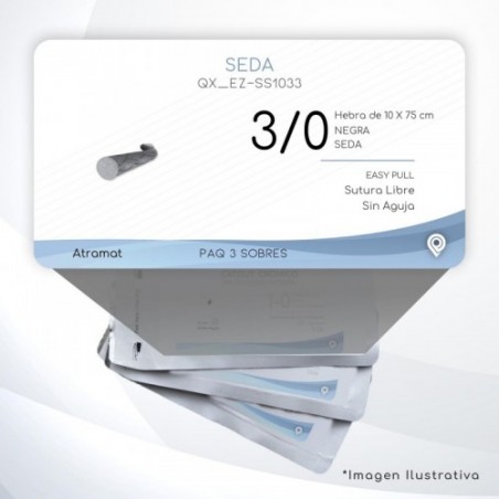 EZ-SS1033 3/0 Aguja   EASPULL  S/A Hebra de 10 X 75 cm Cirugía General