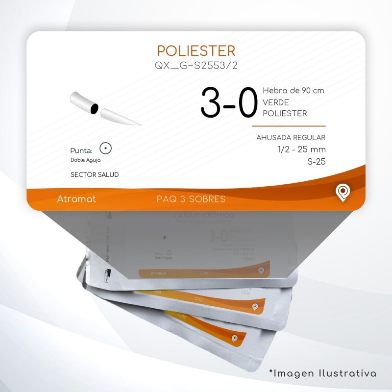 G-S2553/2 3-0 Aguja 1/2 - 25