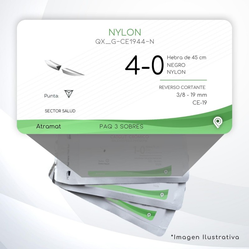 G-CE1944-N 4-0 Aguja 3/8 - 19