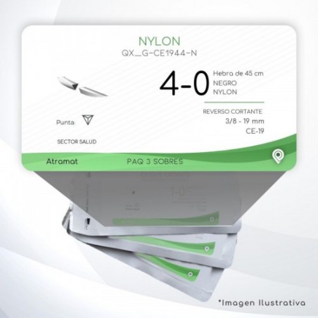 G-CE1944-N 4-0 Aguja 3/8 - 19