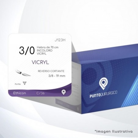 J123H 3/0 Aguja 3/8 - 19