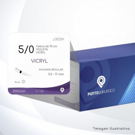 J303H 5/0 Aguja 1/2 - 17